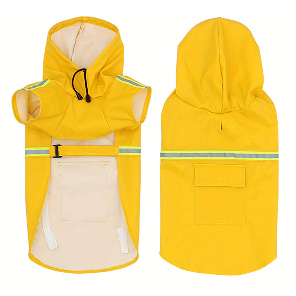 Reflective Waterproof Dog Raincoat with Hood