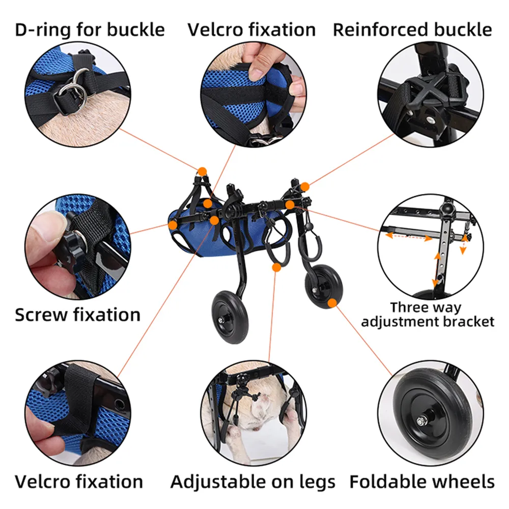 Adjustable Dog Wheelchair for Back Legs