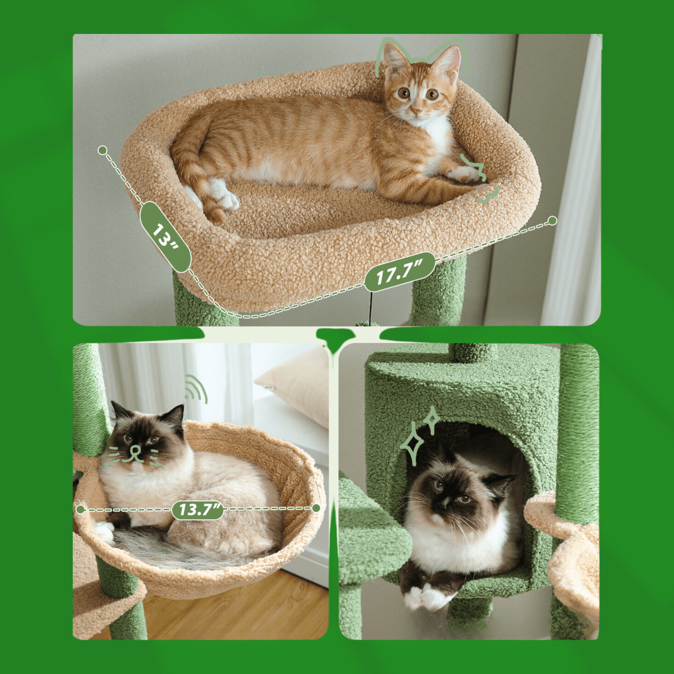 Cute Cactus Cat Tree