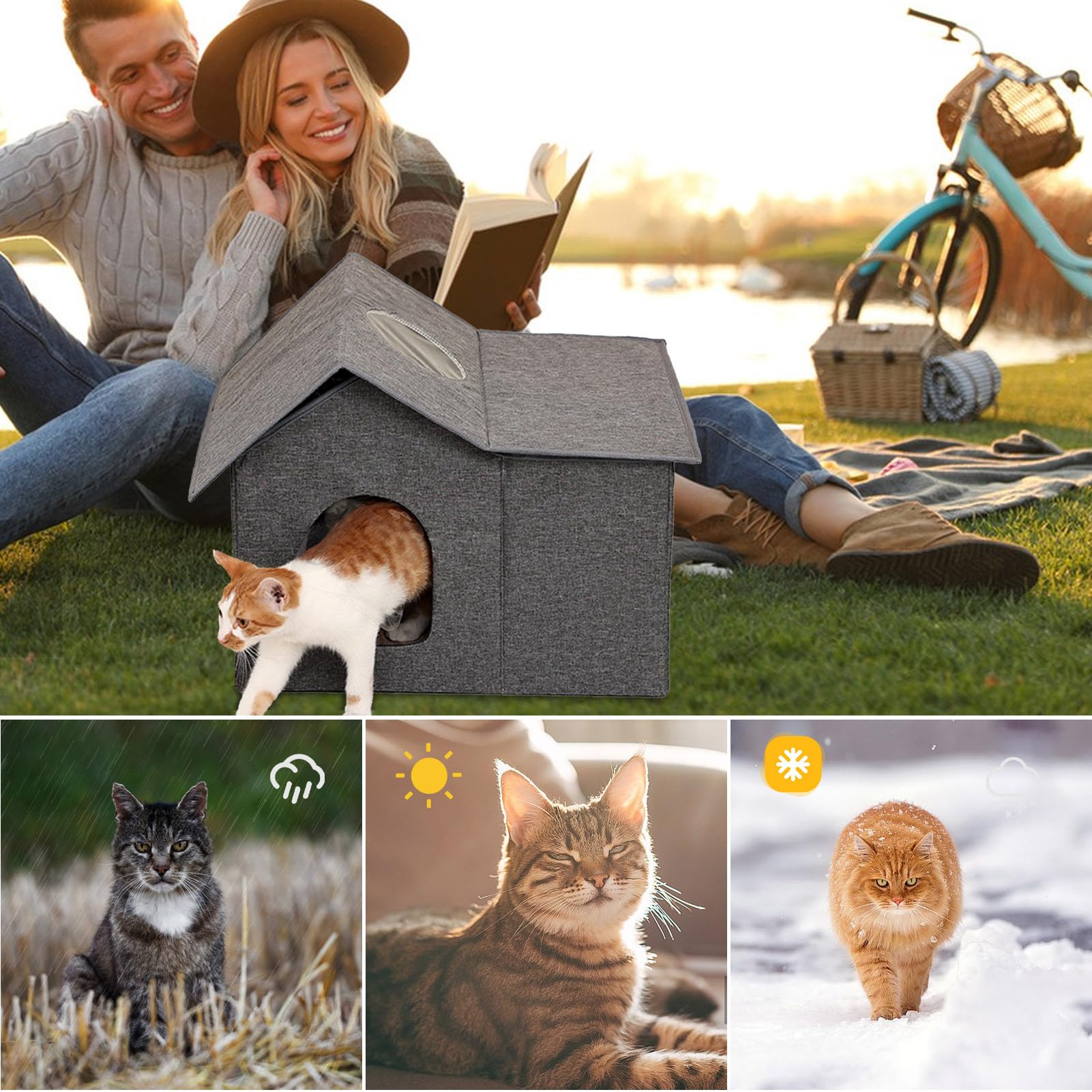 Weatherproof Outdoor Cat House
