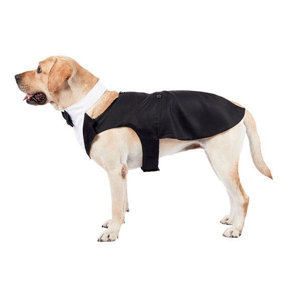 Dog Suit Shirt Puppy Pet Stylish Suit Bow Tie Costume Wedding Formal Tuxedo